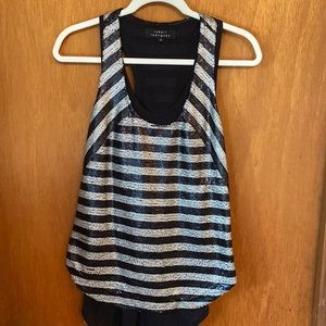 Robert Rodriguez Striped Sequin Tank Size 4